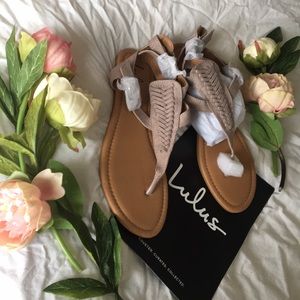 Taupe LuLus sandals perfect for Valentine’s Day